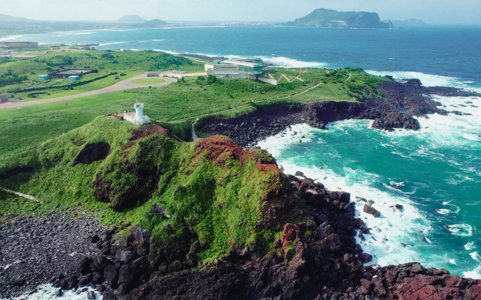 Jeju,Island,Coastal,Sea,Drone,Scenery